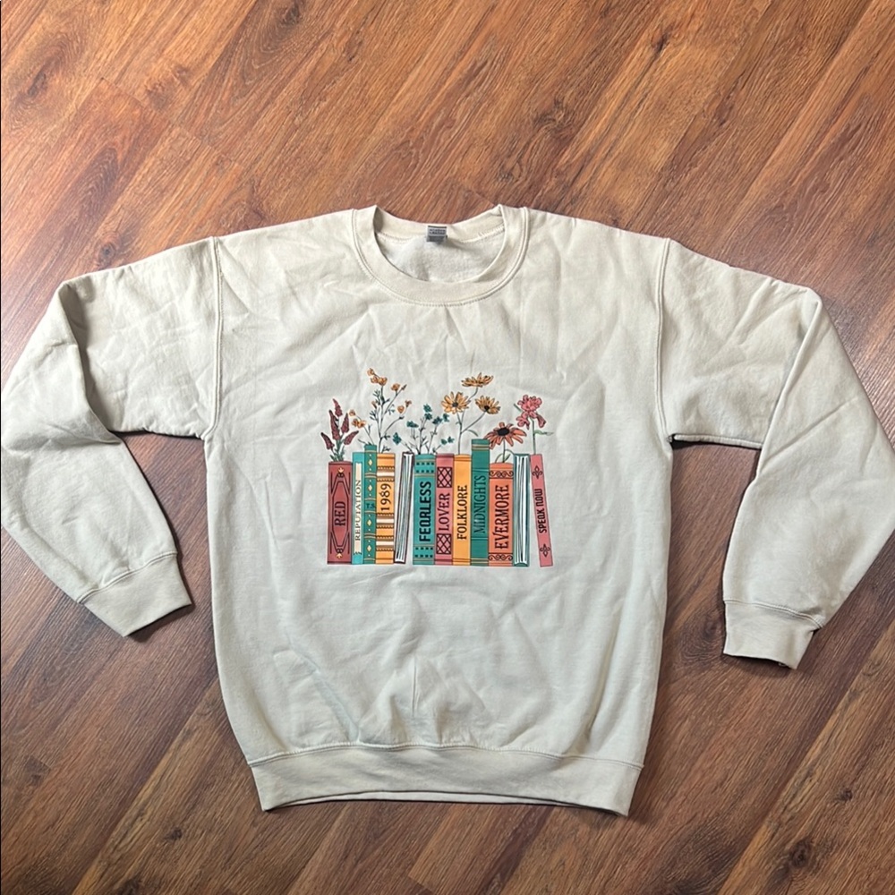 Taylor Swift Albums Book Design - Cream Sweatshirt